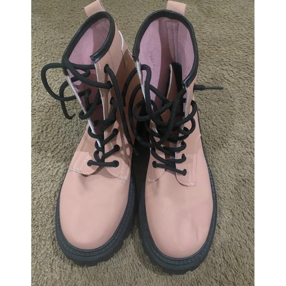 Pink Women Faded Glory Combat Boots